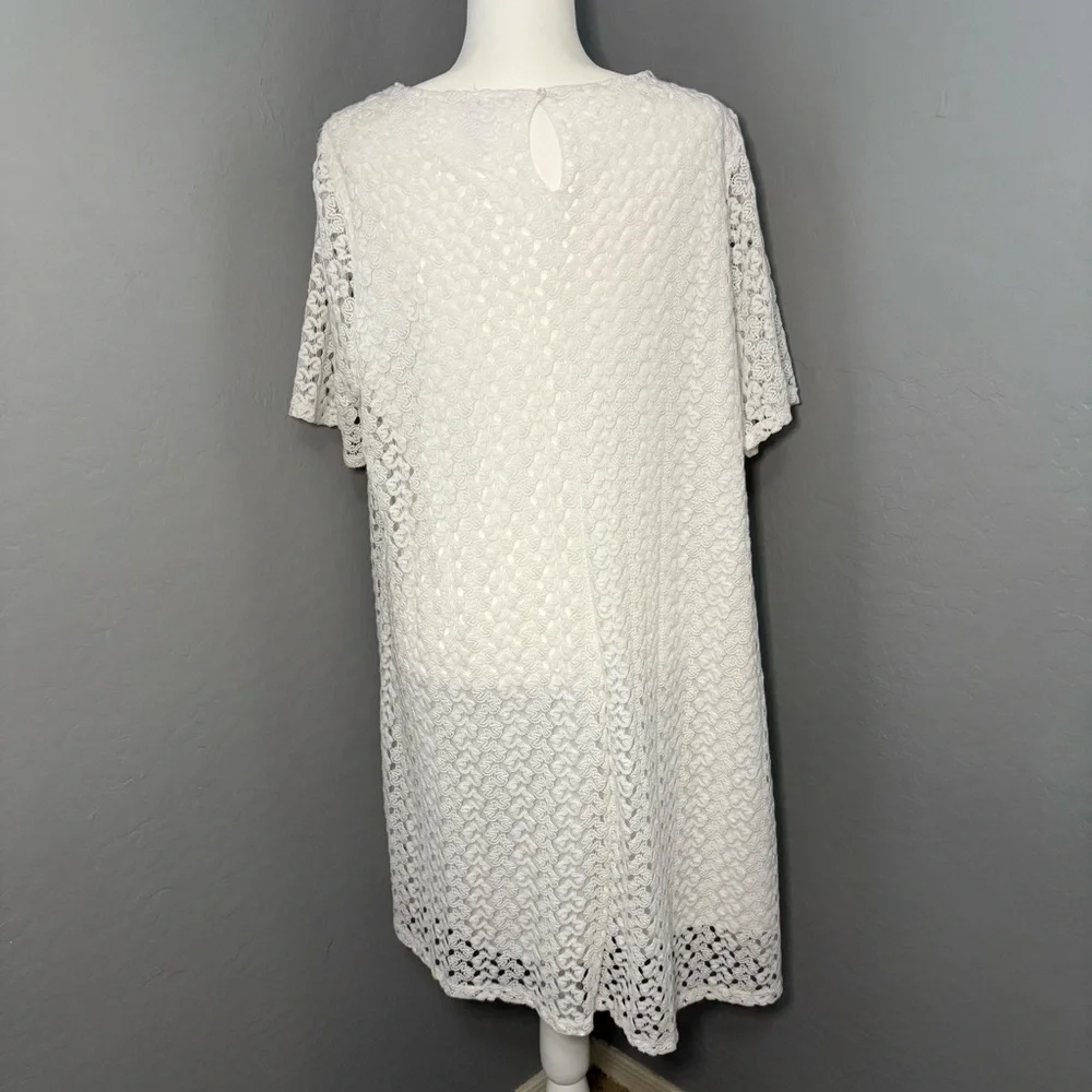 Naif White‎ Crochet White Dress 2X